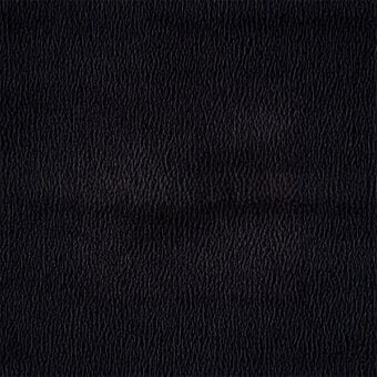 Dark gray leather textile with dense vertical lines, horizontally folded with a central crease, exhibiting a looped surface texture.